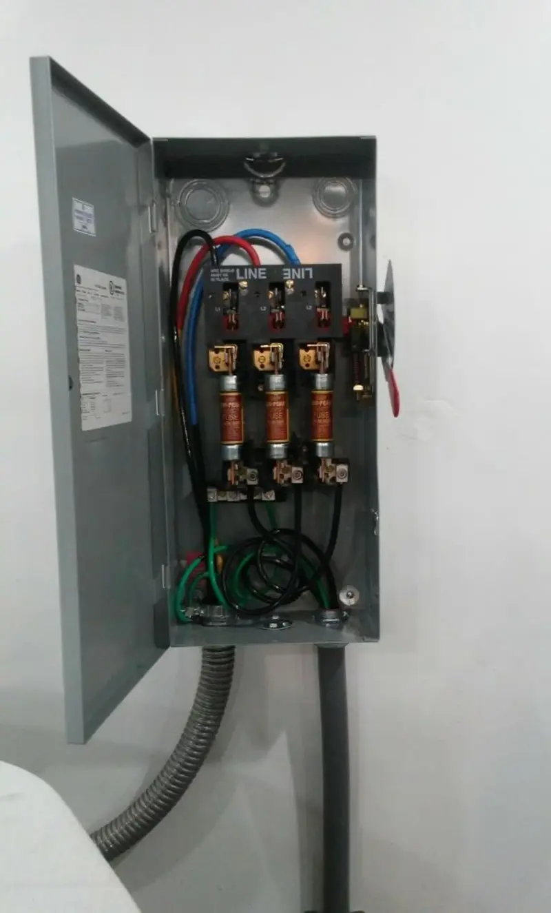 Three-phase disconnect switch installed for Electrical Wiring & Rewiring in Plainsboro